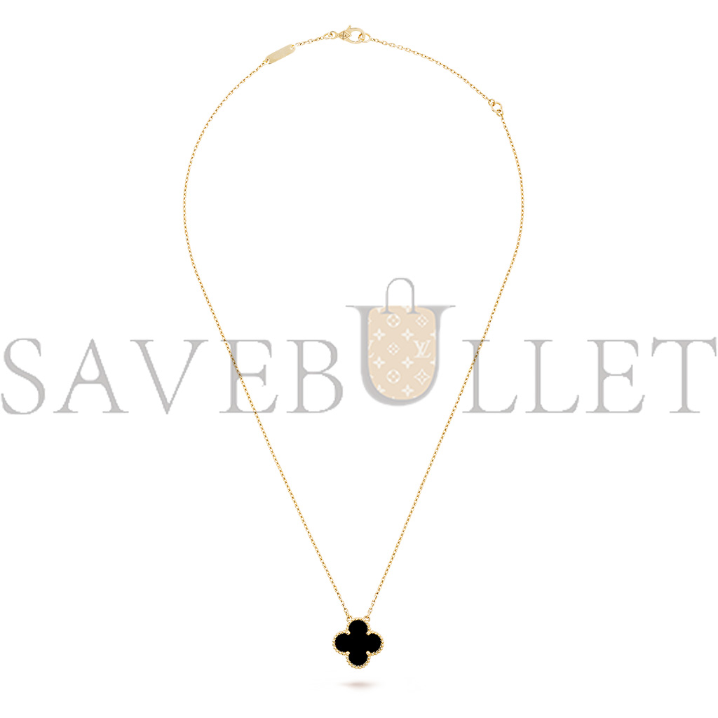 V*N CL*F arpels vintage alhambra pendant - yellow gold, onyx vcara45800
